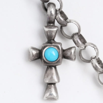 RH JEWELRY Turquoise Cross Necklace Silver Size F