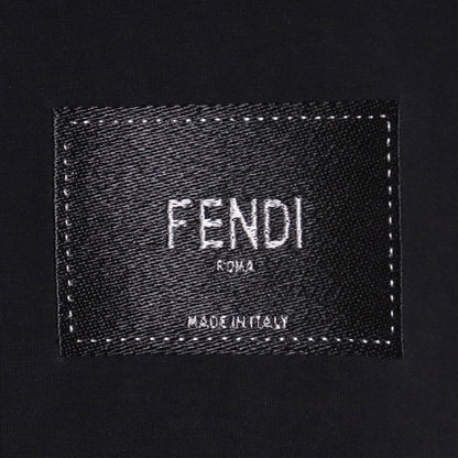 FENDI Logo Label Cotton T-Shirt Black Size L