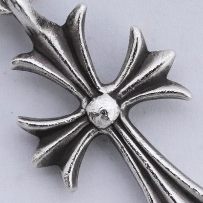 CHROME HEARTS 1 Ball Tiny CH Cross Charm Silver Size F