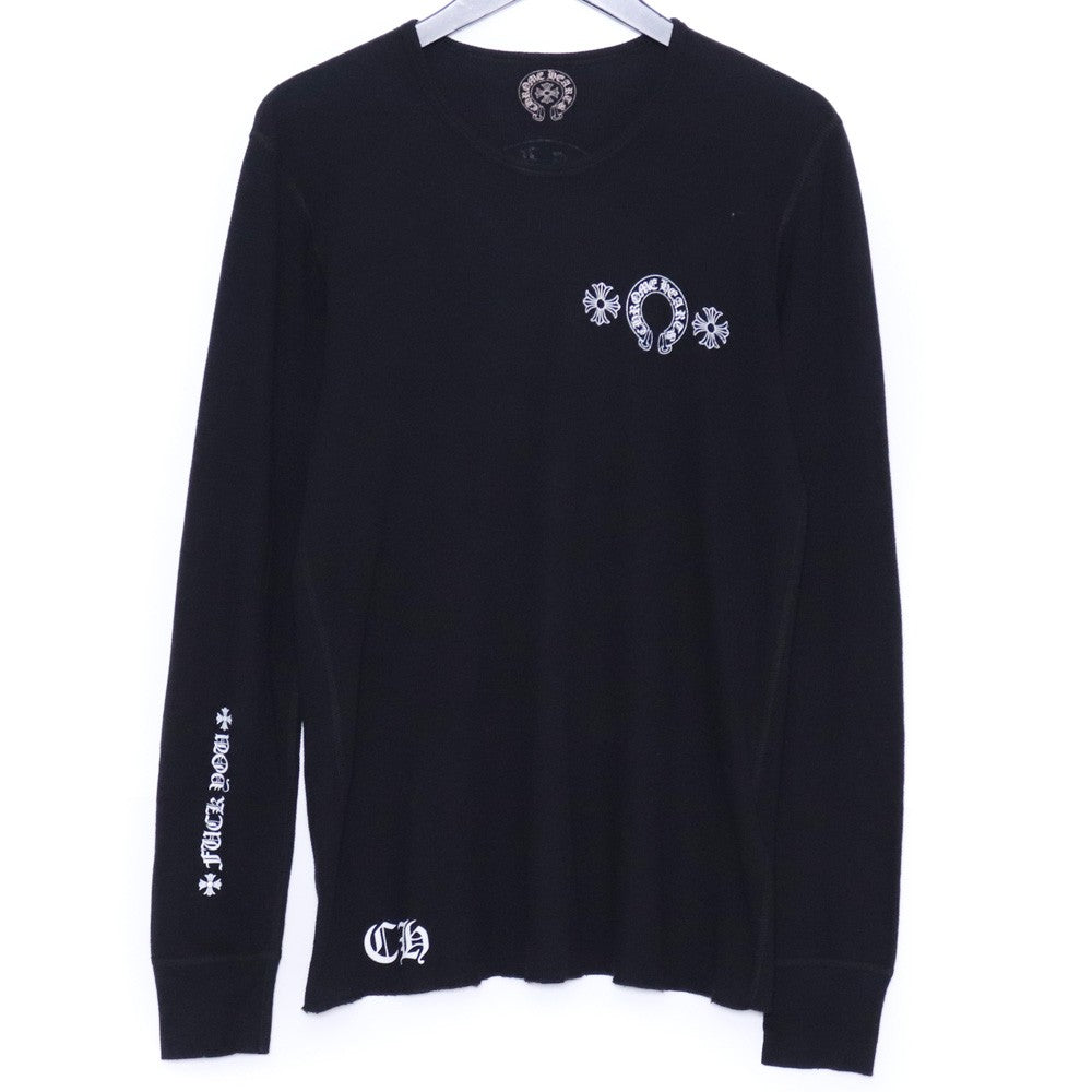 CHROME HEARTS Old Horseshoe CH+ Thermal Long Sleeve Tee Black Size M