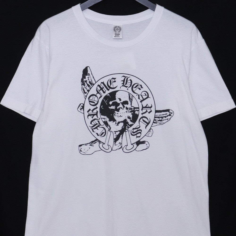 CHROME HEARTS FOTI Skull Horseshoe T-Shirt White Size M