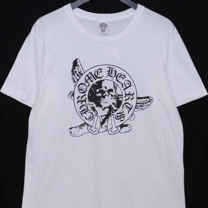 CHROME HEARTS FOTI Skull Horseshoe T-Shirt White Size M