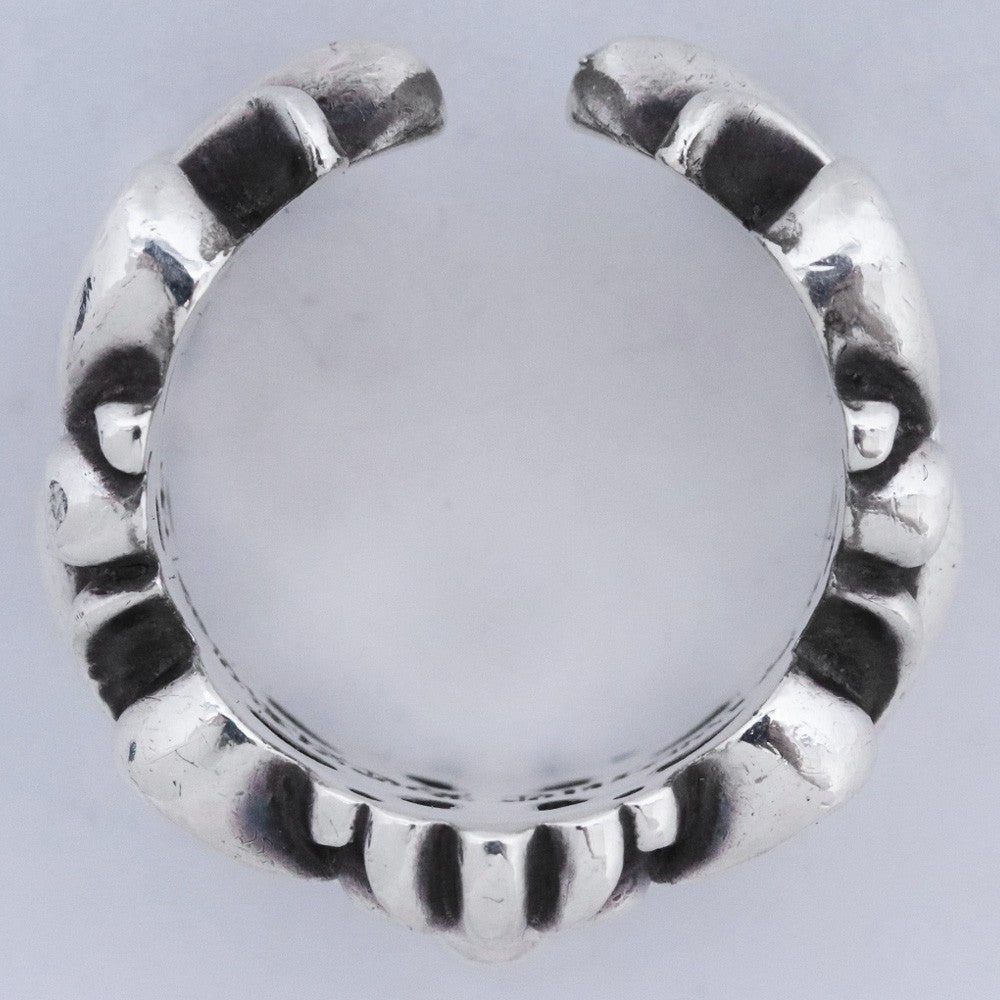 CHROME HEARTS Double Floral Cross Ring Silver Size ONE SIZE