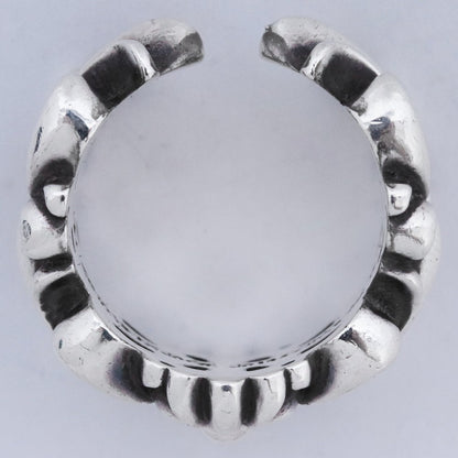CHROME HEARTS Double Floral Cross Ring Silver Size ONE SIZE