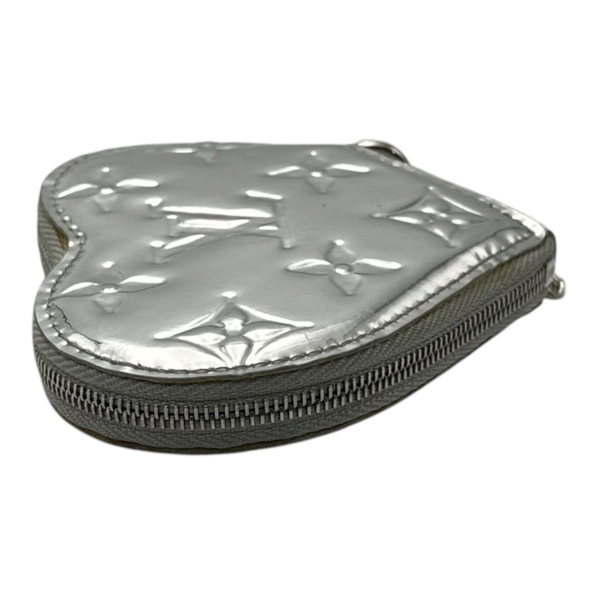 LOUIS VUITTON Monogram Miroir Porte Monnaie Pouch Silver