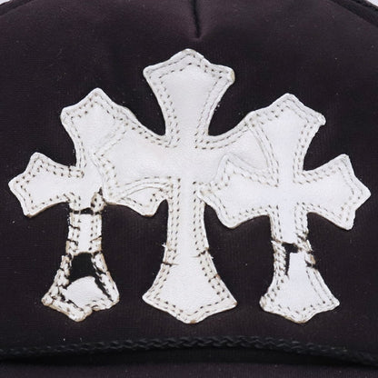 CHROME HEARTS OLD Triple Cross Patch Cap Black Size ONE SIZE
