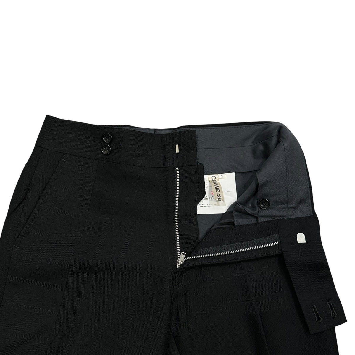 COMME des GARCONS 03AW Silk-Blend Straight-Leg Pants Size S