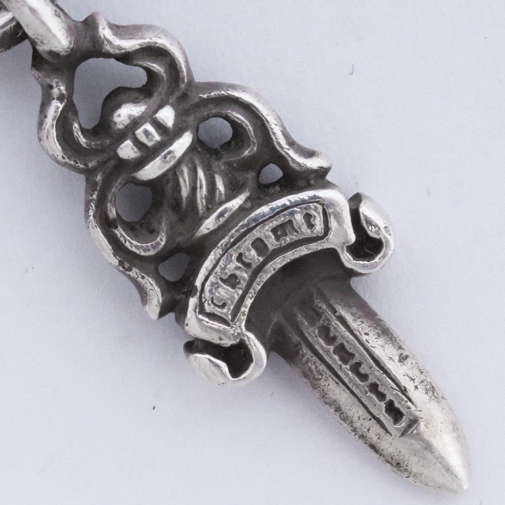 CHROME HEARTS #5 Dagger Charm Necklace Silver Size #5