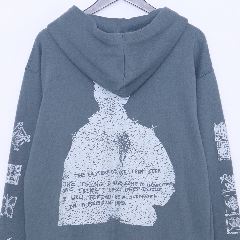 WAVE OF SAND CL PRINT FADE WAVE Zip Hoodie Blue Size M