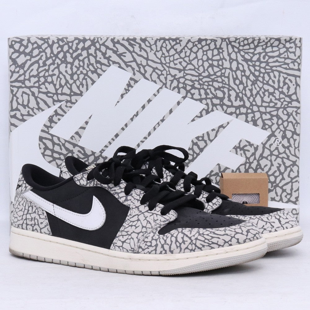 NIKE Air Jordan 1 Retro Low OG Cement Sneakers Size 28cm