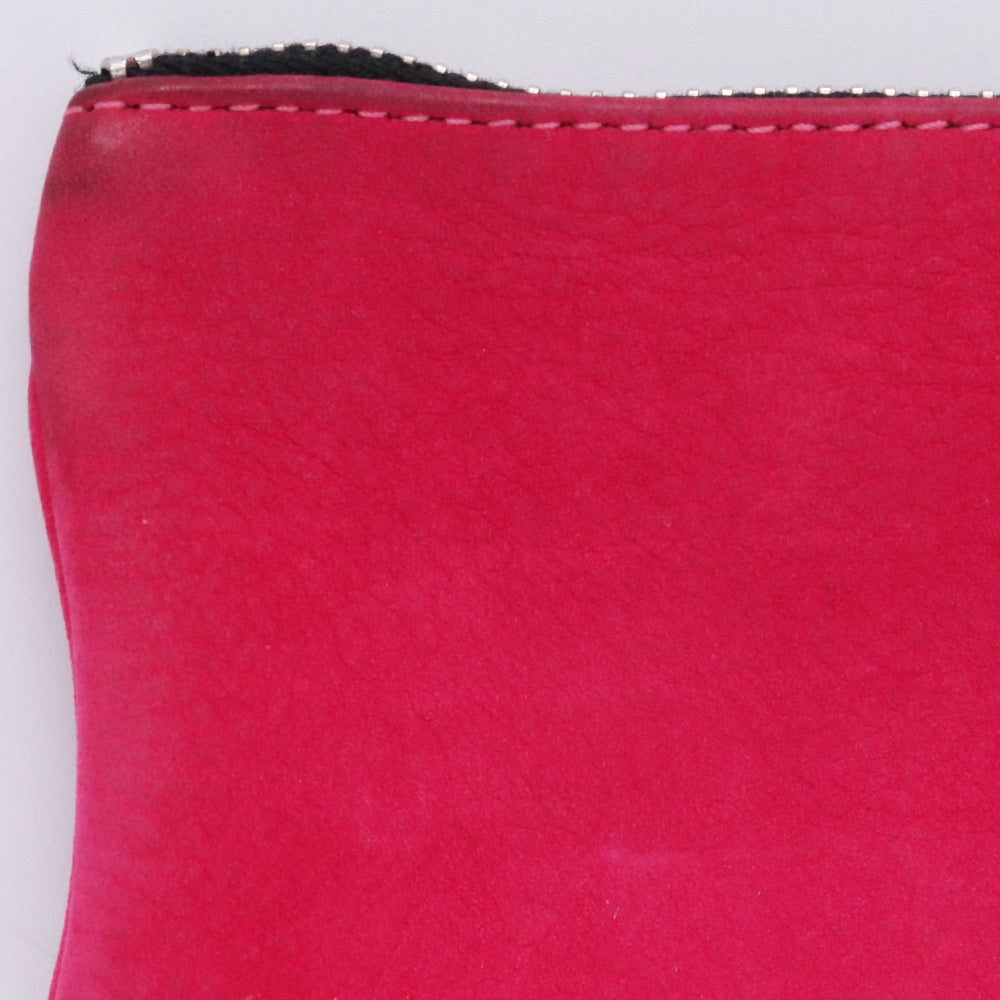 CHROME HEARTS ZPR CHG PURSE Nubuck Coin Wallet Pink Size F