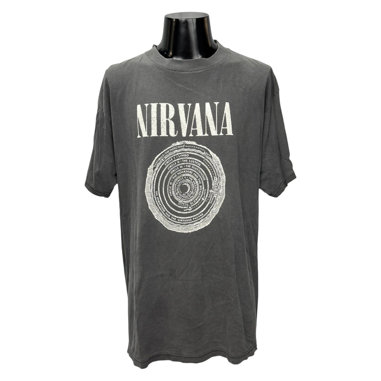 NIRVANA 90s "VESTIBULE" Faded Vintage Giant Tag T-Shirt Size XL