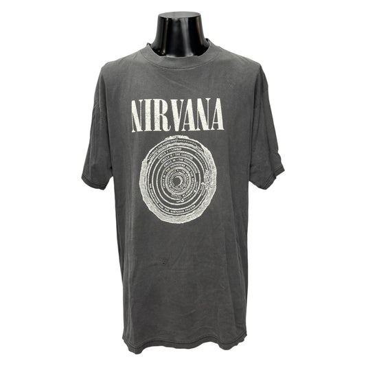 NIRVANA 90s "VESTIBULE" Faded Vintage Giant Tag T-Shirt Size XL