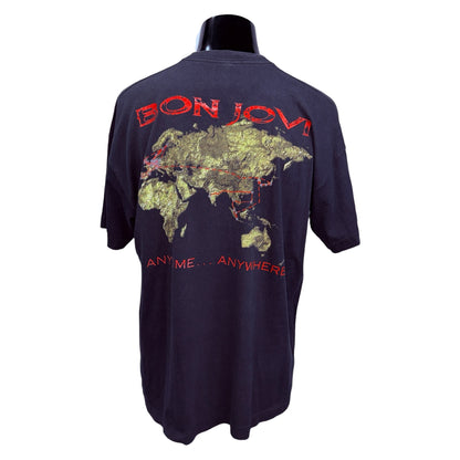 BON JOVI 90s Cross Road Tour World Map Single Stitch Size XL