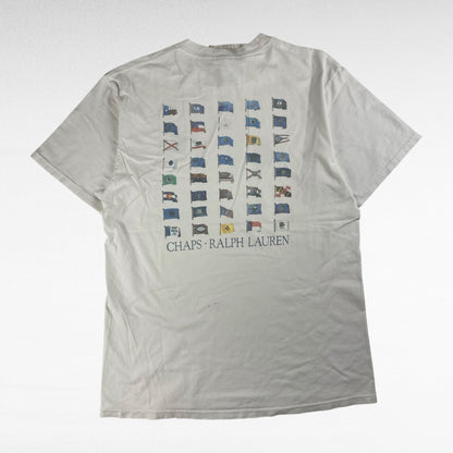 Chaps Ralph Lauren Short Sleeve T-Shirt White Size L
