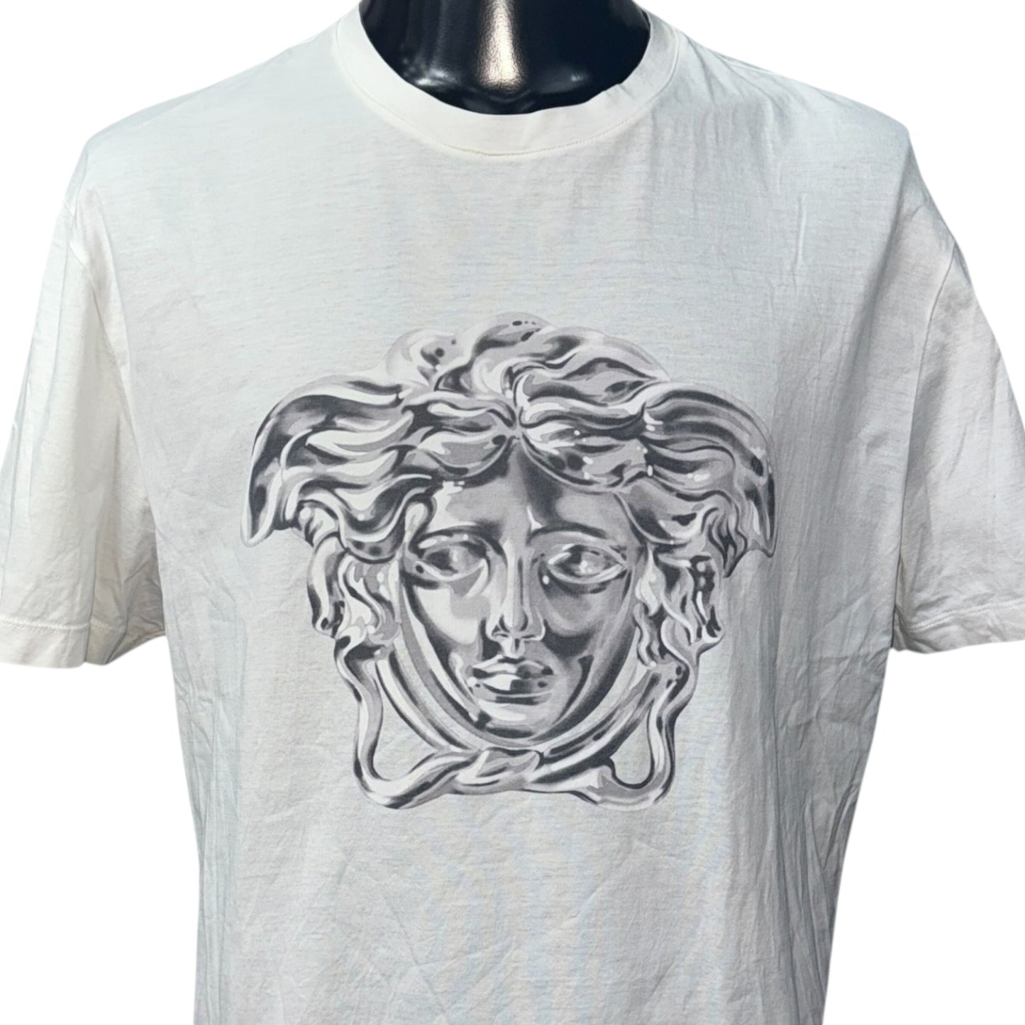 Versace Metallic Graphics T-Shirt White Size 2XL