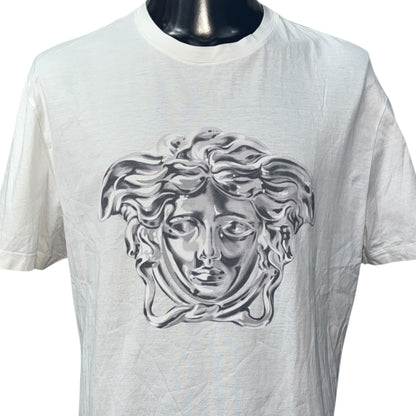 Versace Metallic Graphics T-Shirt White Size 2XL