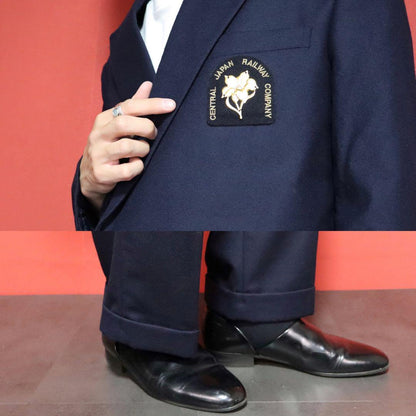 Yohji Yamamoto JR Tokai Gold Emblem DB Suit Jacket Size M