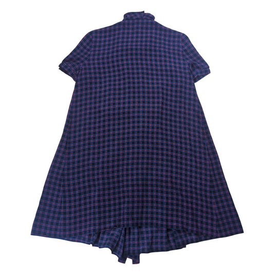 PRADA Check Pattern Frill Silk Shirt Dress Multi Size 42