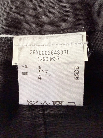 Martin Margiela Wool Mohair Plain White Tag Pants Black