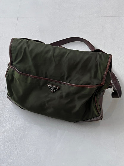Prada Mix Material Shoulder Bag Multi Size F