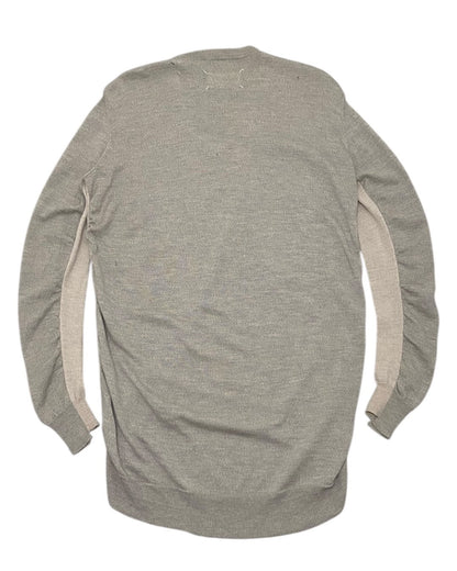 Maison Margiela Beige V-Neck Knit Sweater White Tag