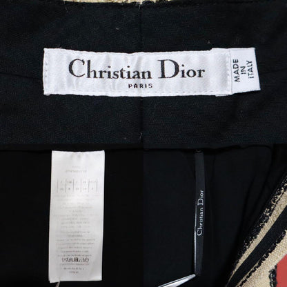 Christian Dior Striped Silk Blend Wide Pants Size 40
