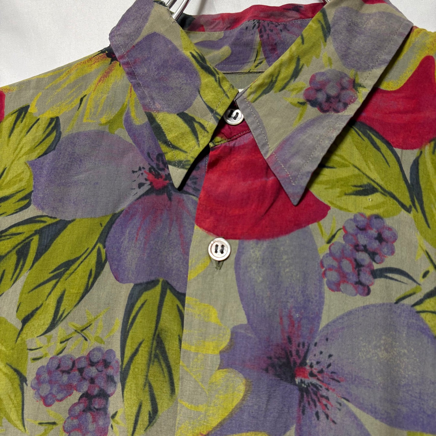 Paul Smith 80s Floral Graphic Long Sleeve Shirt Multi Size L
