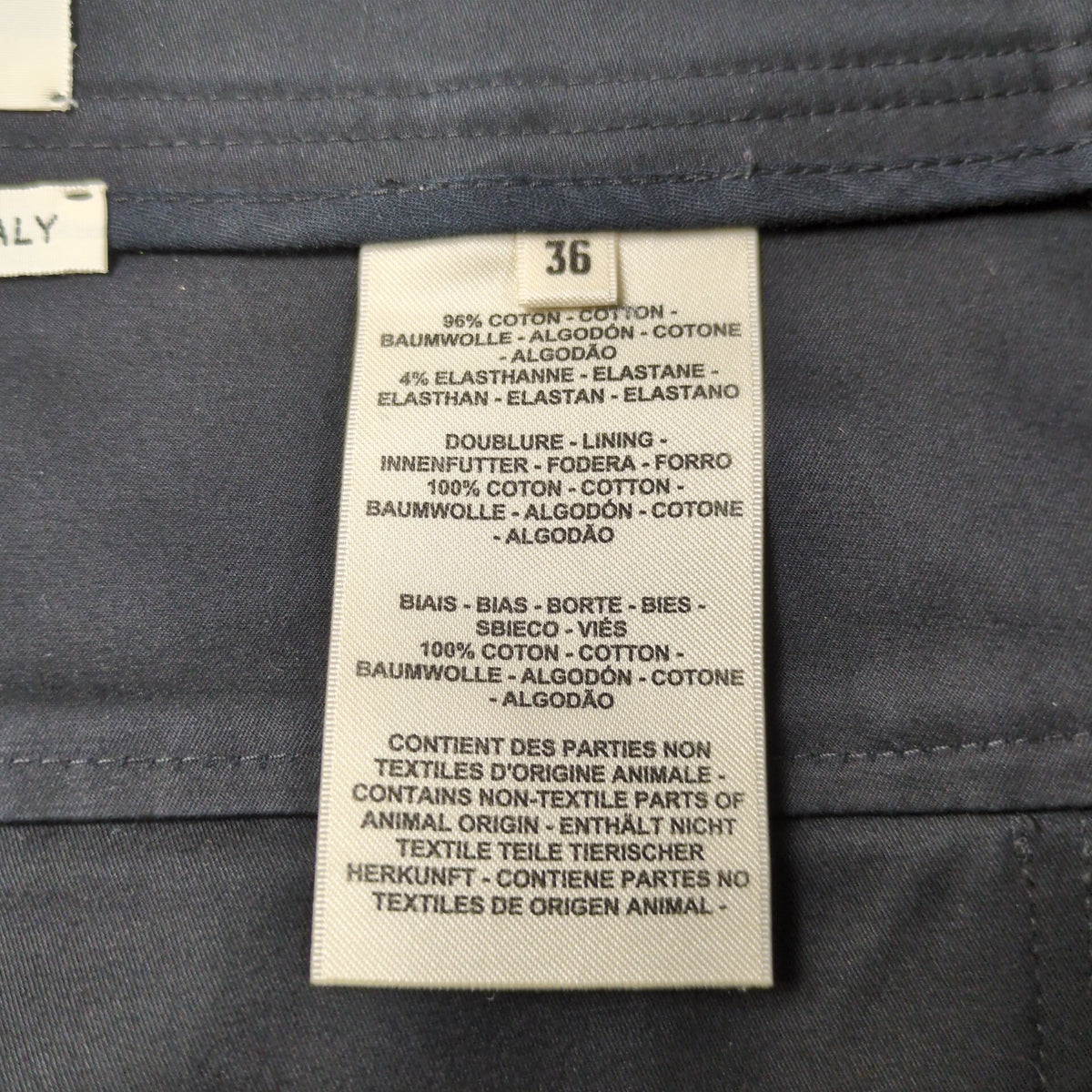 HERMES Cotton Gabardine Wide Trousers Pants Size 36