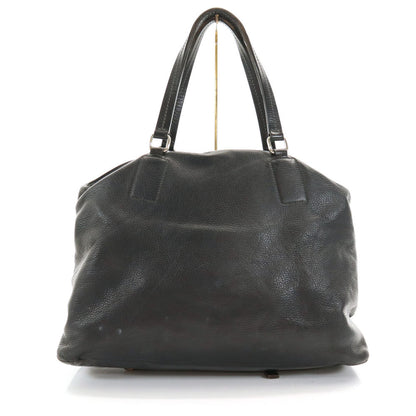 Daniel & Bob Italian Tomorrowland Leather Tote Bag Black
