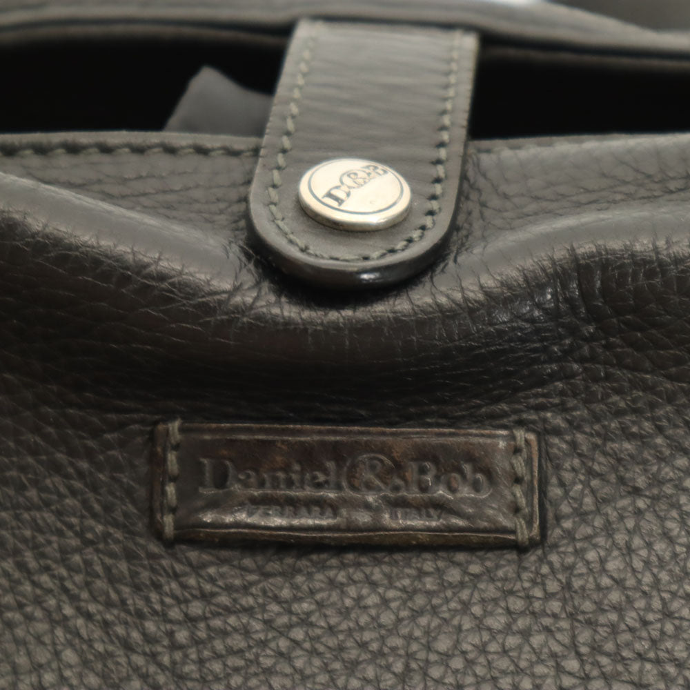 Daniel & Bob Italian Tomorrowland Leather Tote Bag Black