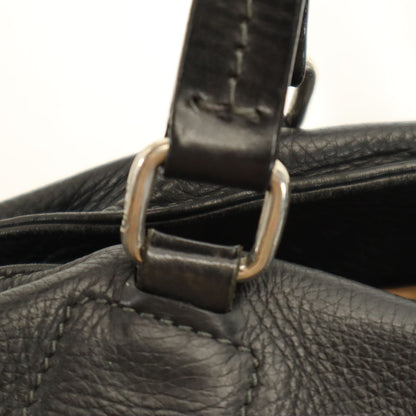 Daniel & Bob Italian Tomorrowland Leather Tote Bag Black
