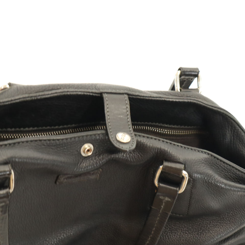 Daniel & Bob Italian Tomorrowland Leather Tote Bag Black