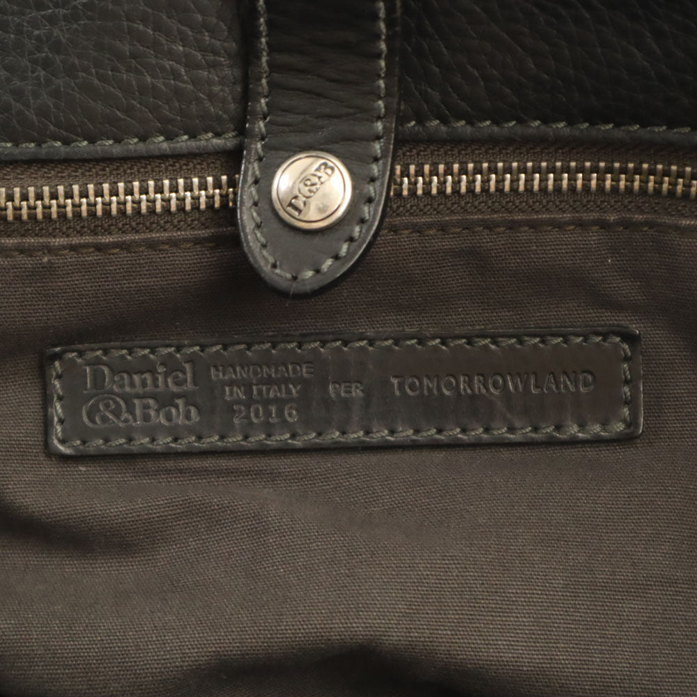 Daniel & Bob Italian Tomorrowland Leather Tote Bag Black