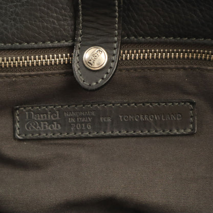 Daniel & Bob Italian Tomorrowland Leather Tote Bag Black