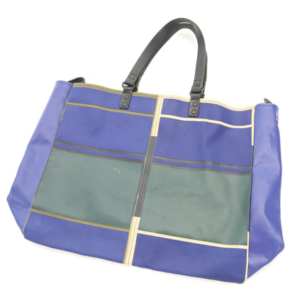 PLEATS PLEASE Blue PVC Made in Japan Tote Bag