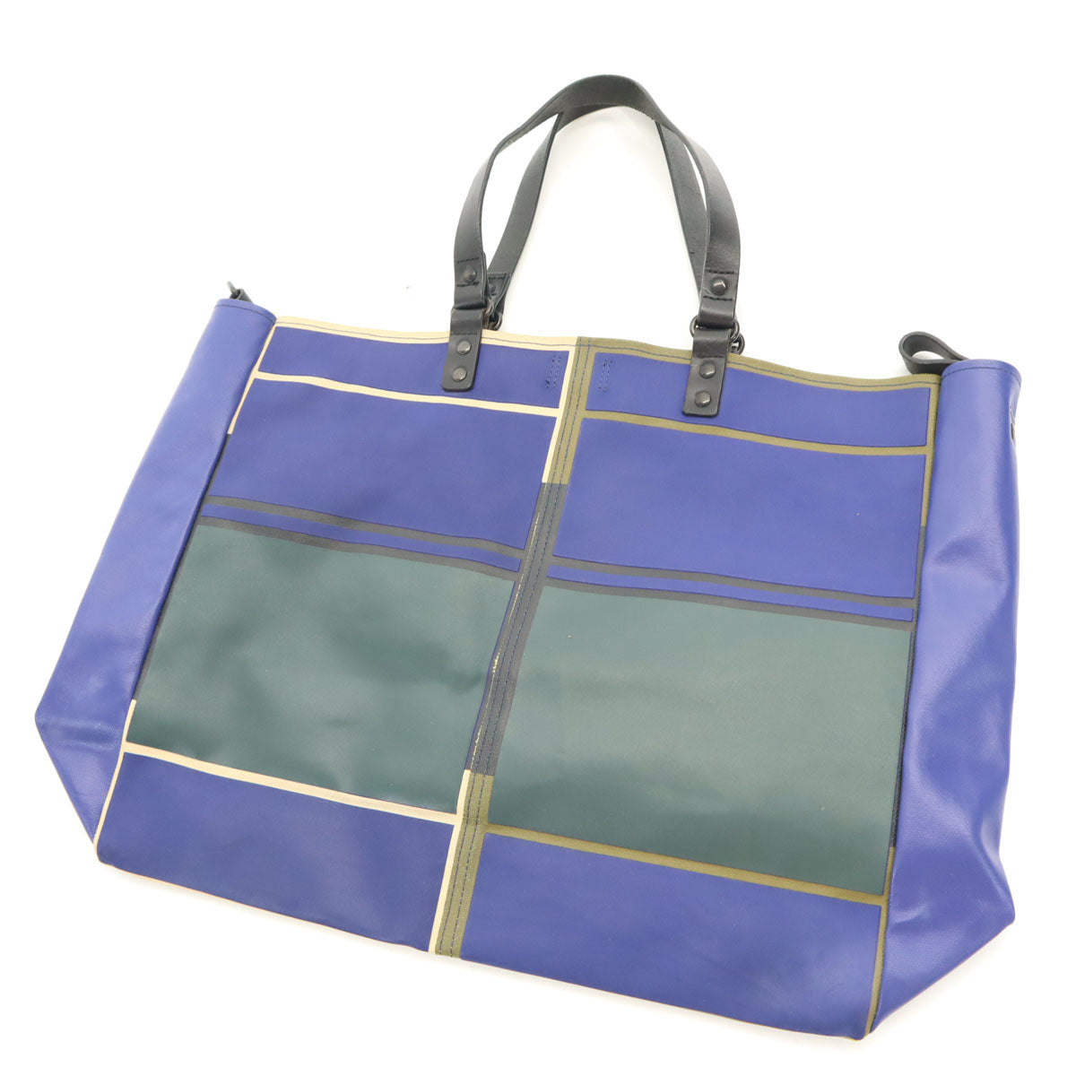 PLEATS PLEASE Blue PVC Made in Japan Tote Bag