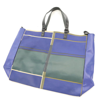 PLEATS PLEASE Blue PVC Made in Japan Tote Bag