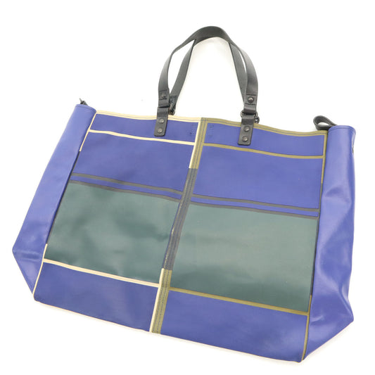 PLEATS PLEASE Blue PVC Made in Japan Tote Bag