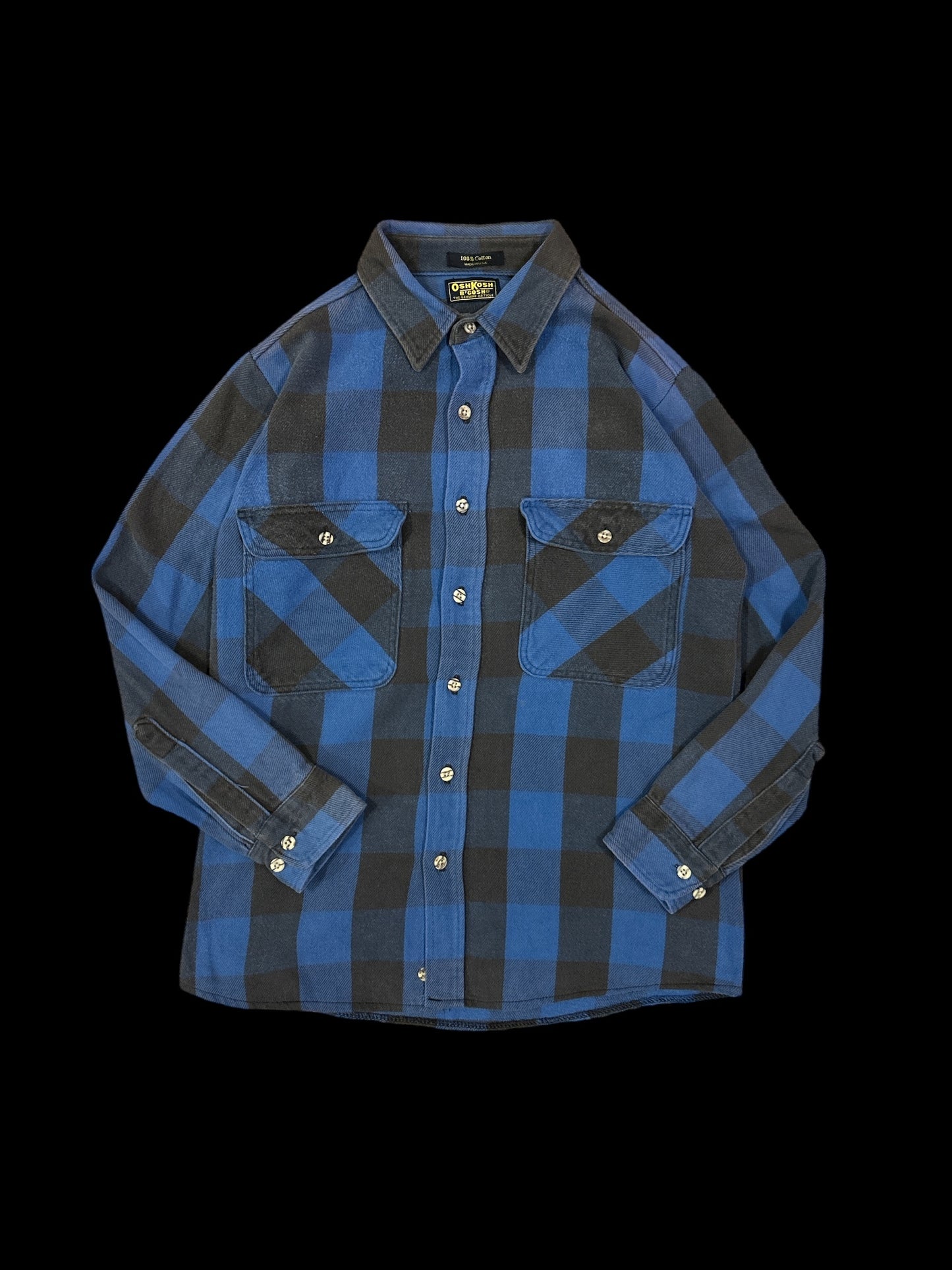 Black check shirt x Black check shirt 90s OshKosh Blue