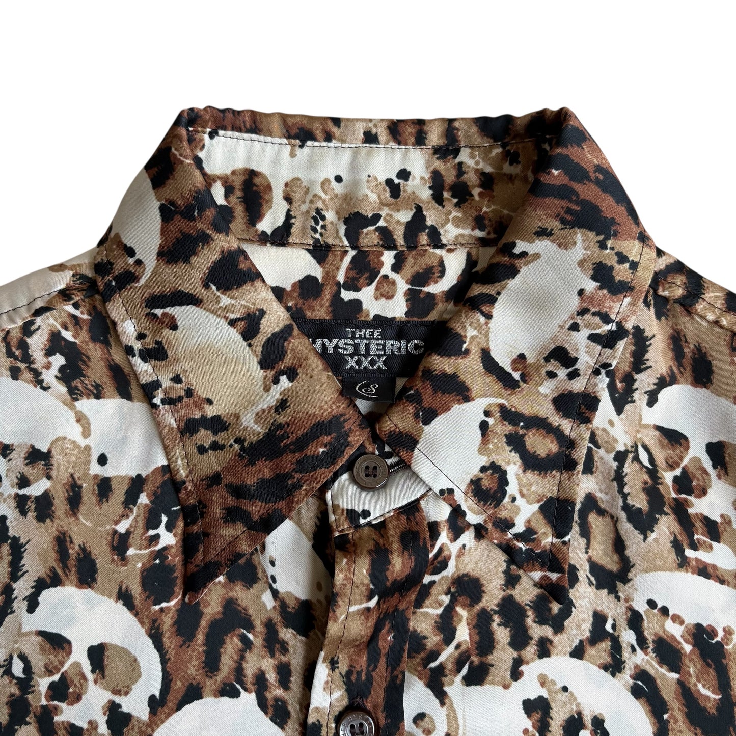 Vintage THE HYSTERIC XXX Skull&Leopard Long Sleeve Shirt Size S
