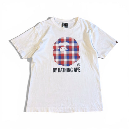 Japanese Brand 00's A BATHING APE Head Logo Tee White Size M