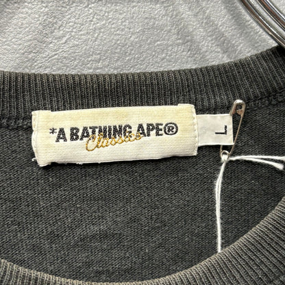 A BATHING APE Cotton Printed T-Shirt Black Size L