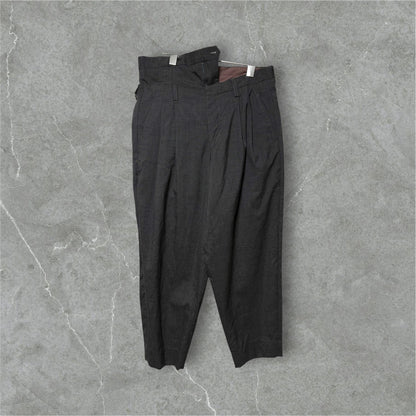 kolor 21SS Asymmetric Wool Cropped Pants Gray Size 2