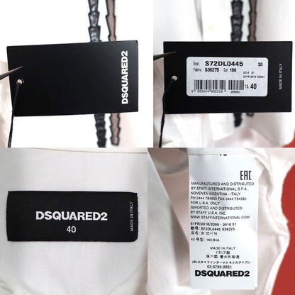 Dsquared2 16SS White Oversized Sheer Palm Tree Shirt Size 40