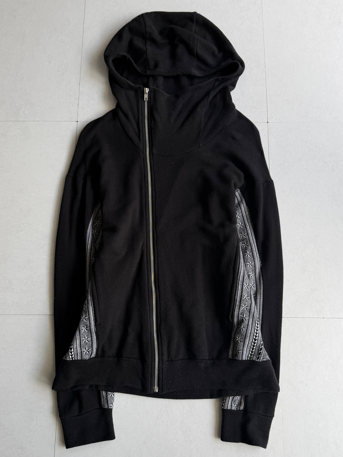 LAD MUSICAN Tribal Panel High Neck Zip Hoodie Size 44
