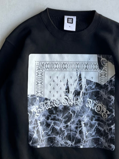 Swagger Black Cotton Sweatshirt Size M