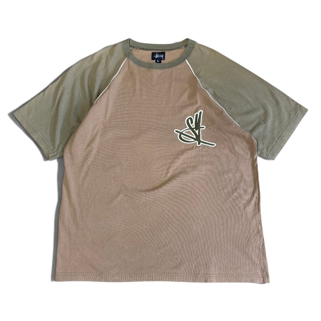 Stussy 90s Made in USA Raglan T-Shirt Size L