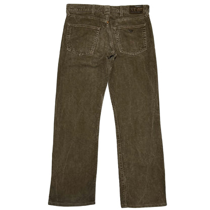 ARMANI JEANS 2000s Herringbone Denim Brown Size 31