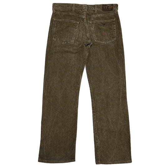 ARMANI JEANS 2000s Herringbone Denim Brown Size 31